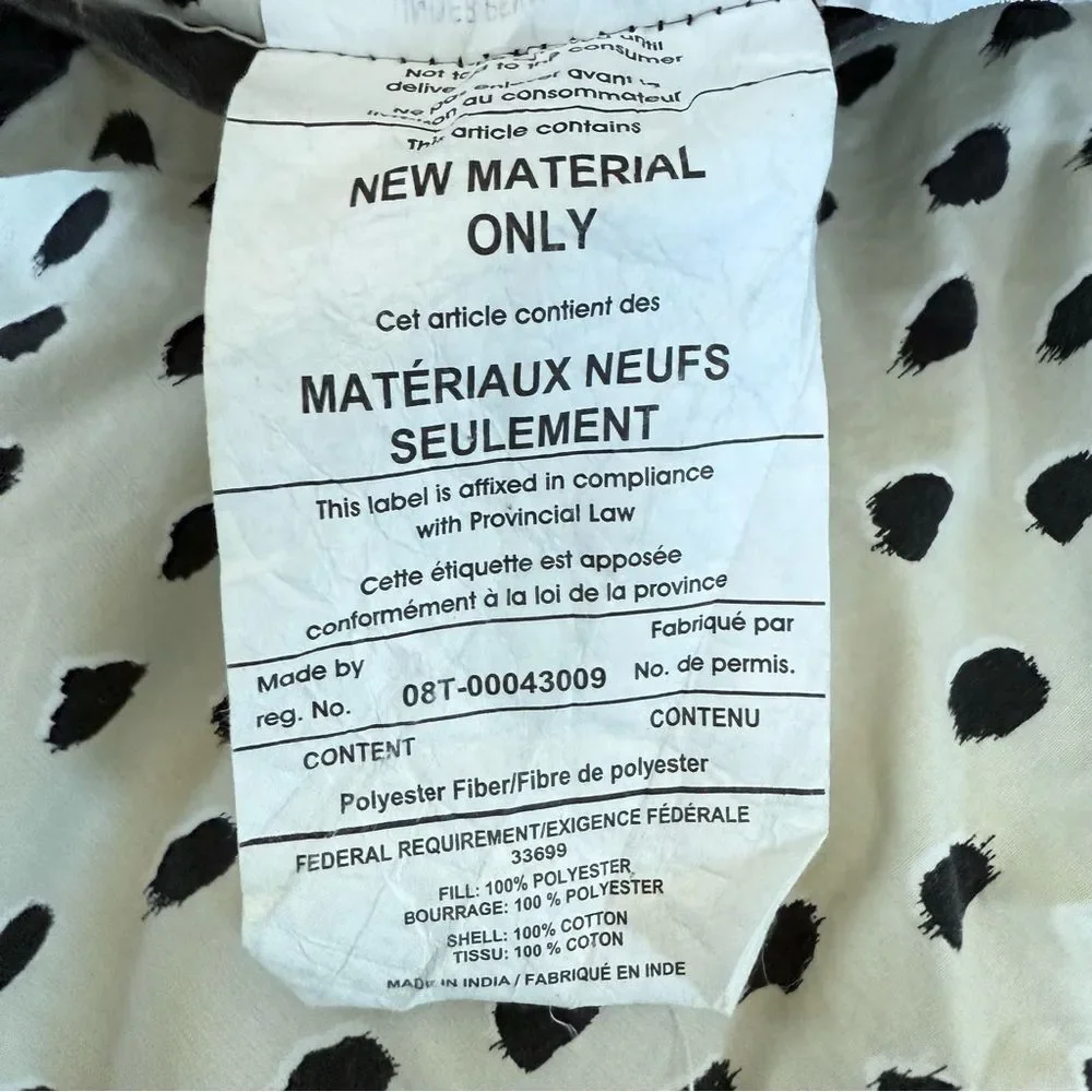 KATE SPADE Black Dots Duvet King Comforter